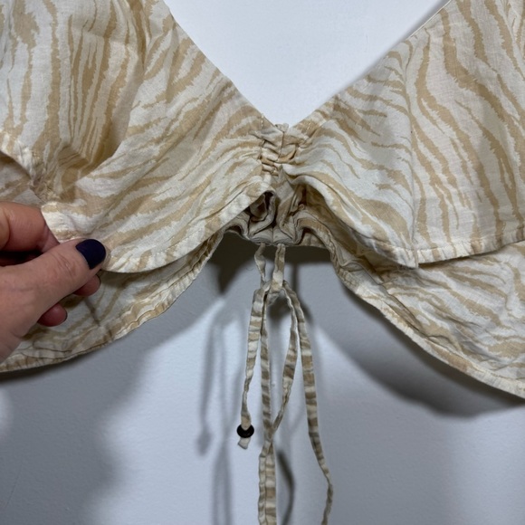 Revolve Tularosa Crop Top Sz Small Sara Top In Gianni Zebra Festival Boho - Picture 3 of 8